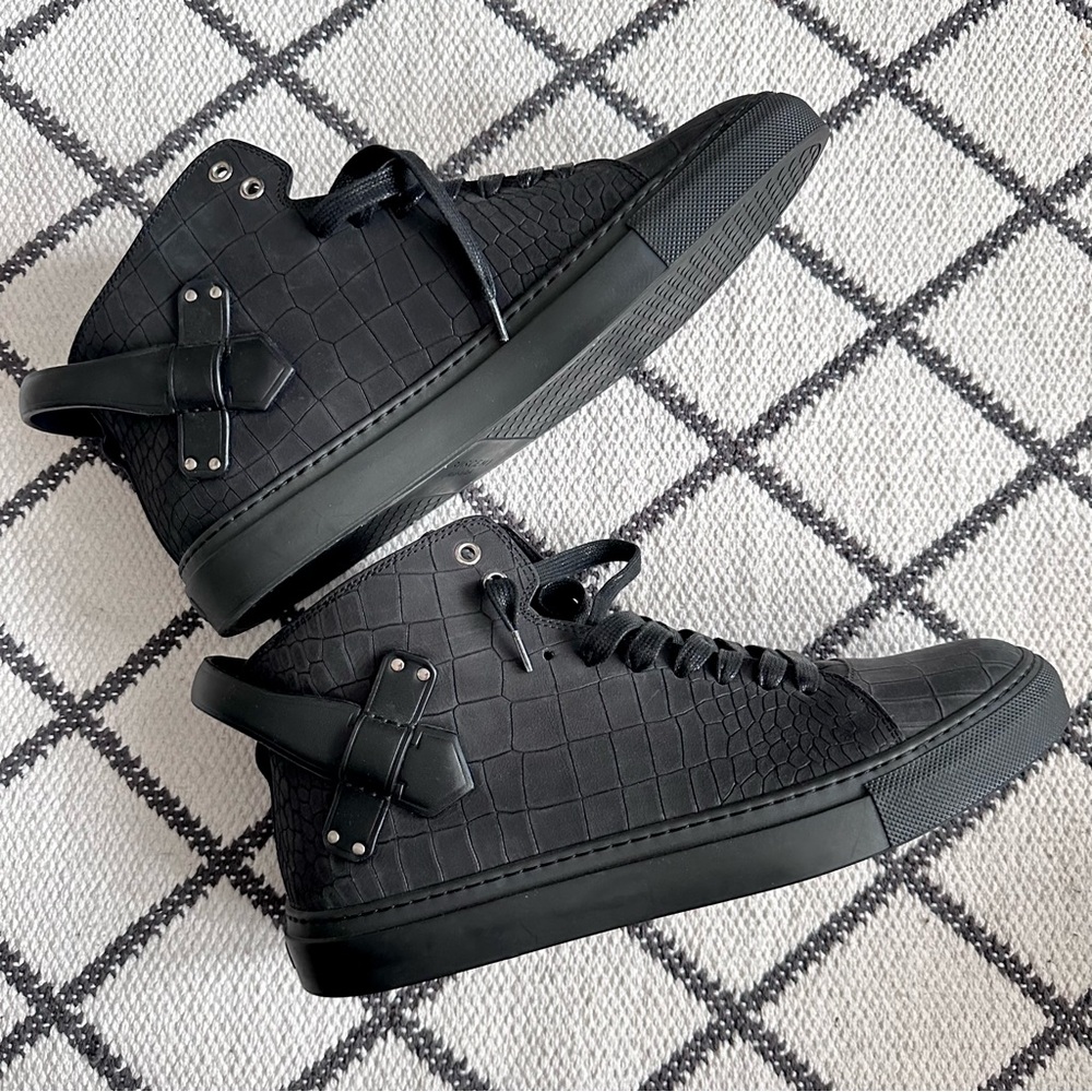 NWOB Brand new Buscemi high top men’s clean nubuck croc 100mm sneakers EU44/US11